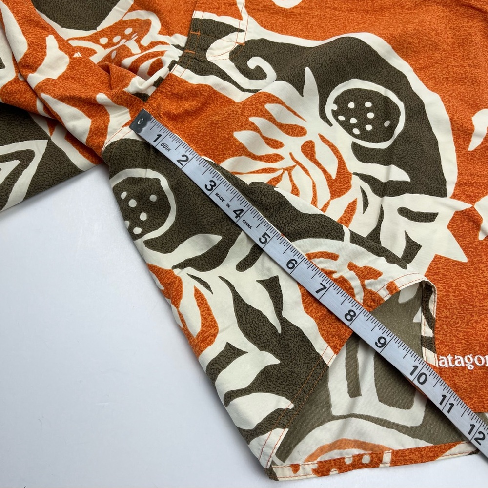 Patagonia Board Shorts Mens Size 31 Orange Drawstring Wavefarer‎ Swim Summer - Picture 8 of 11